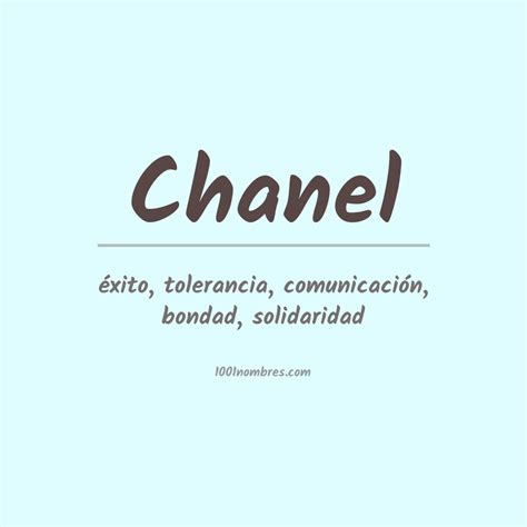 chanel significado en español|Significado del nombre Chanel .